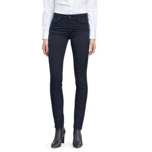 Acne Studios  Flex Ups Black Mid Rise Skinny Jean Raw Hem cropped